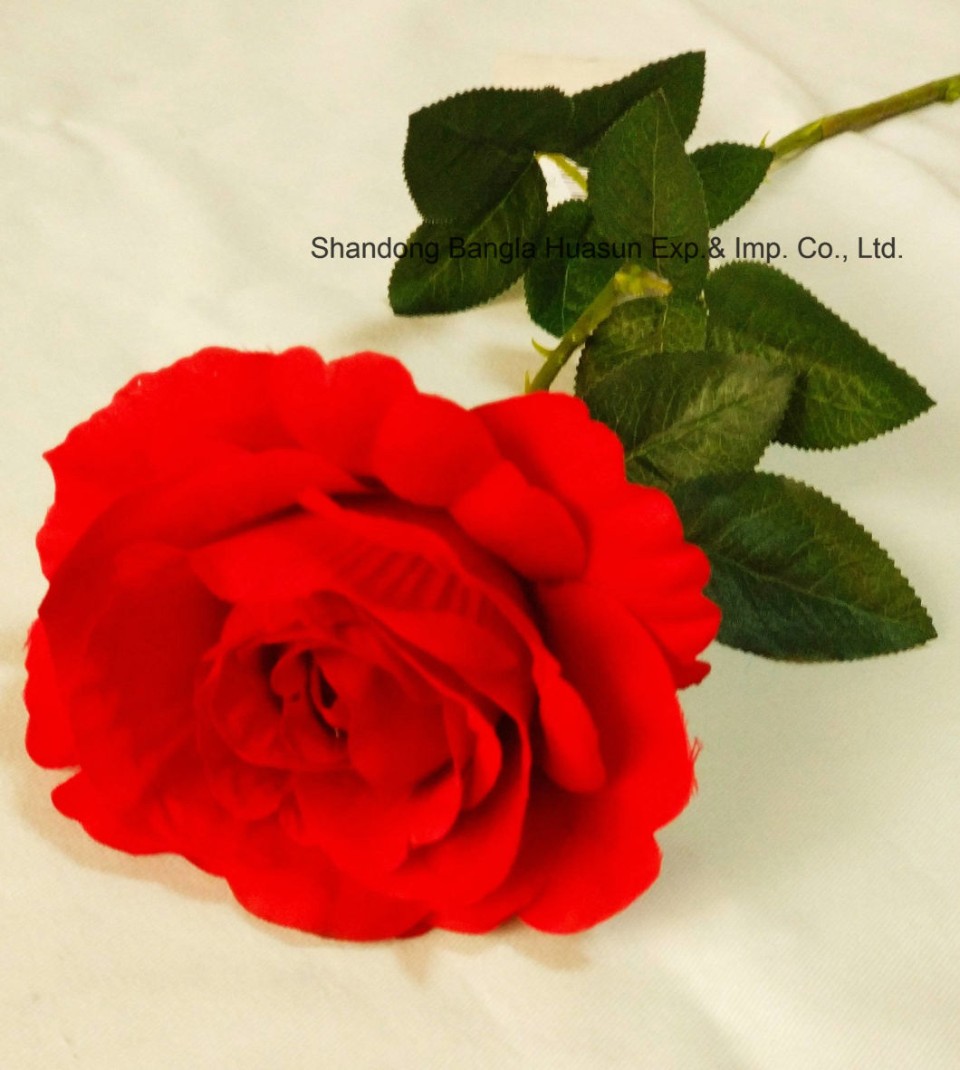 Artifical Silk Flower Single Rose Real Touch for Valentine's Day