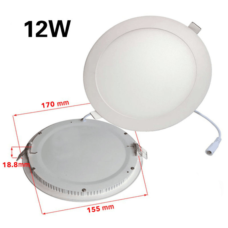 China Supplier Ultra Slim Round Recessed 12W LED Panel Light