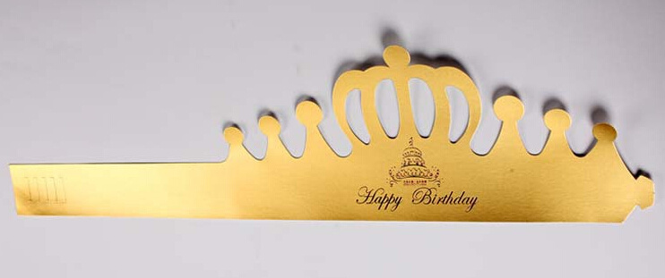 Golden Printing Birthday Party Paper Hat