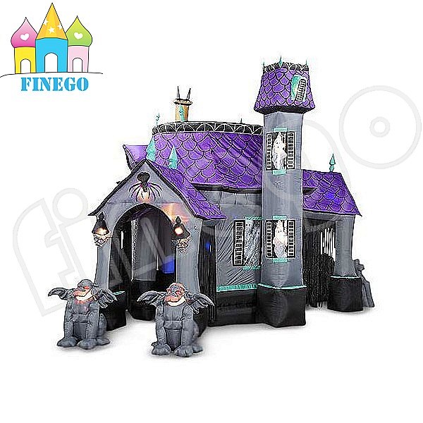 Halloween Ghost Inflatable Haunted House Castle with LED Lights