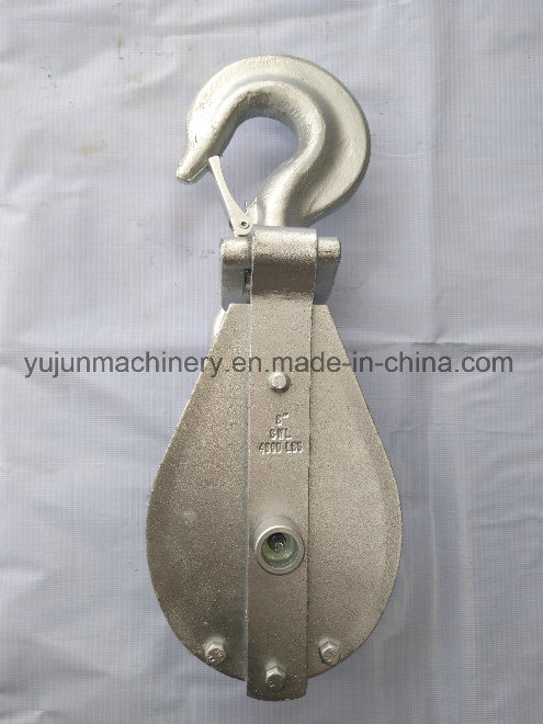 Snatch Block with Hook for Manila Rope