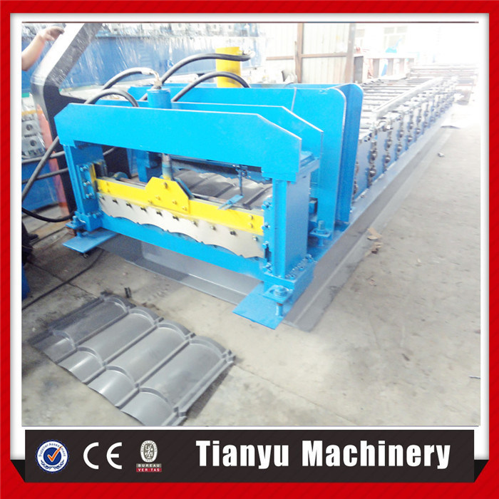 Metal Glazed Roof Tile Color Steel Sheet Roll Forming Machine