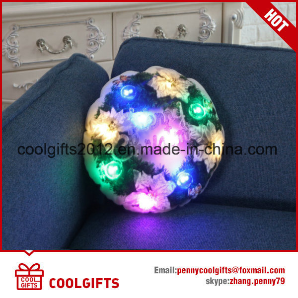 Christmas Gift Star LED Light Cotton Linen Decorative Pillow