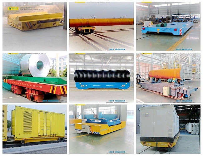 Motor Rail Guided Handling System Machine Parts Transfer Trolley