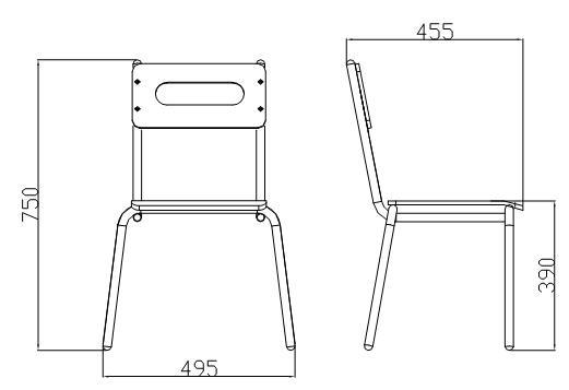 Hongji Seating Special Design Primary School Chair and Table