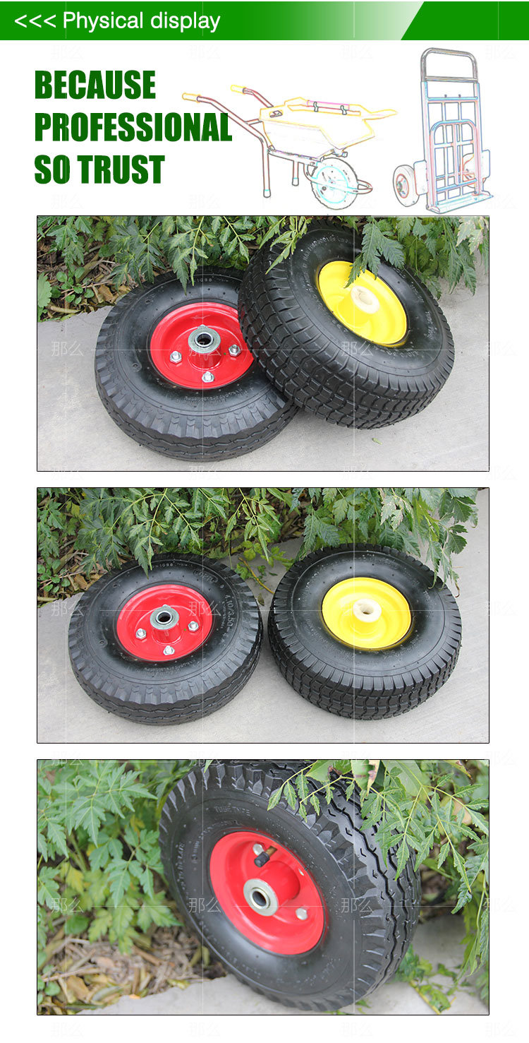 10*3.5-4 Heavy Duty Pneumatic Wheels for Hand Trucks, Tool Wagons and Generators