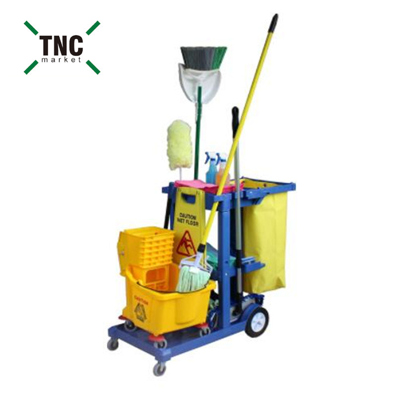 Multipurpose Hotel Cleaning Service Trolley Cart /Janitor Cart