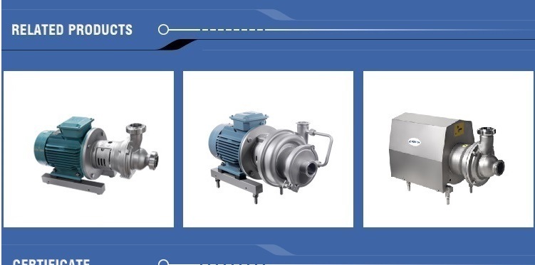 Ss 316 Sanitary Self-Priming Pump with Sic/Sic Mechanical Seal