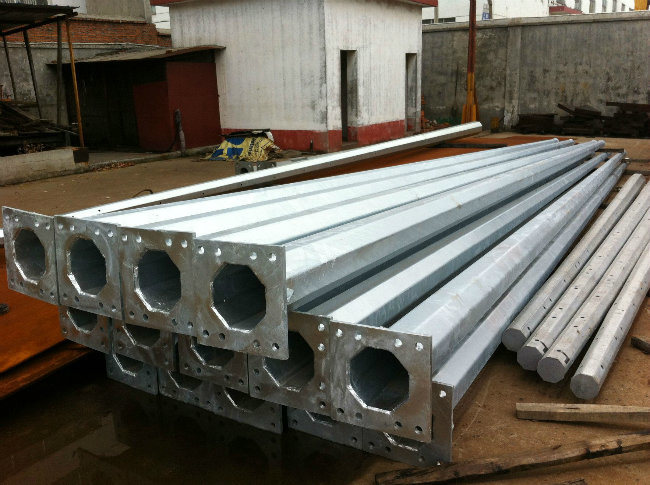 6.5m Length Galvanized Traffic Light Poles