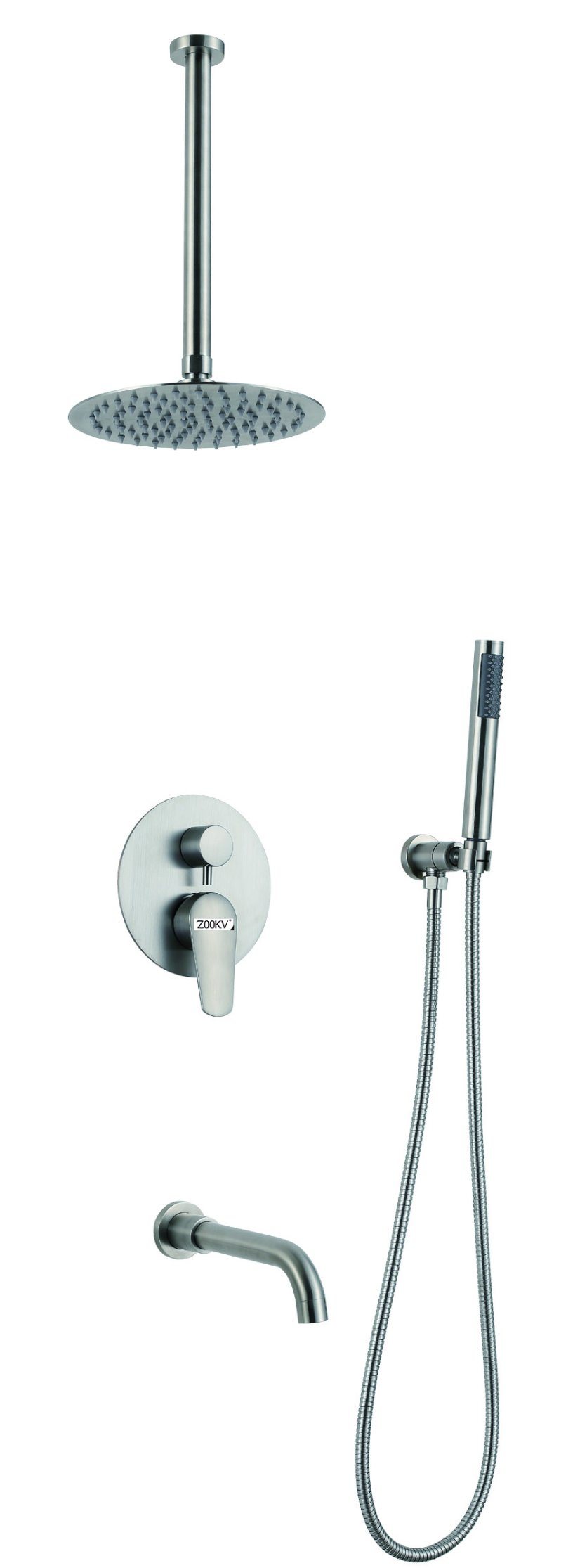 Stainless Steel Concealed Bath Shower Mixer in Wall Shower Faucet