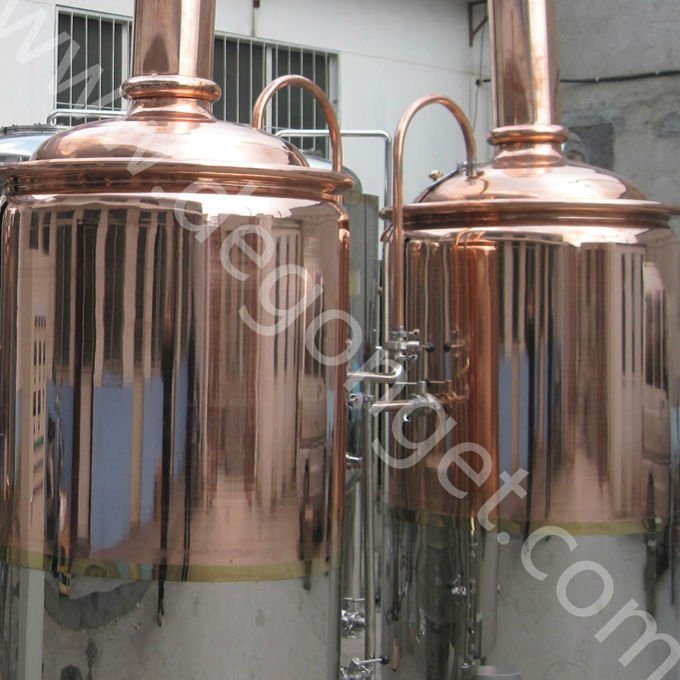 500L Red Copper Brewery Equipment for Restaurant