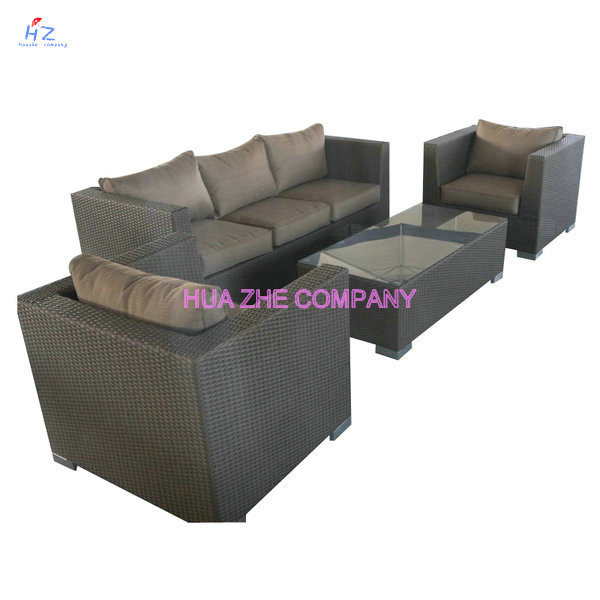 Hz-Bt134 Outdoor Backyard Wicker Rattan Patio Furniture Sofa Sectional Couch Set - Sea Blue