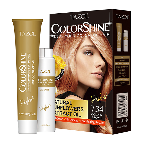 Tazol Natural Colorshine Sunflowers Extract Oil Permanent Color Cream Hair Colorant