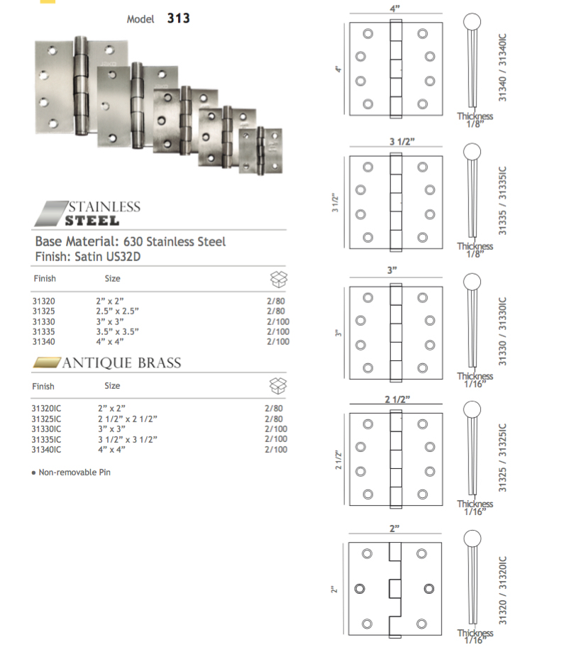 High Quality Stainless Steel Door Hinge