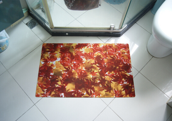 Non-Slip Microfiber Bath Mat Bathroom Mats with Beautiful Printing