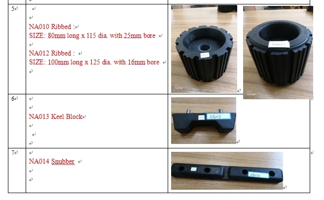 Rubber Rollers for Boat Trailer