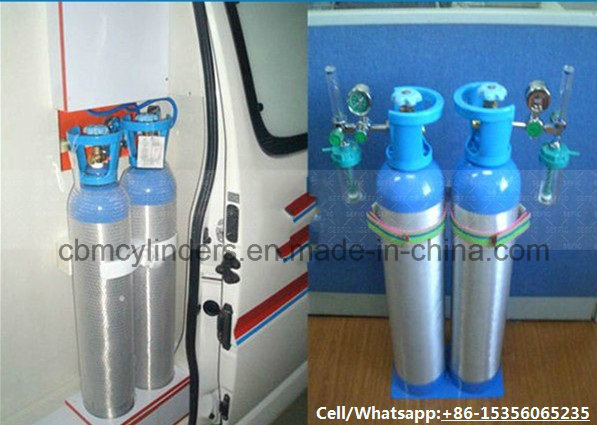 Chrome Plated Oxygen Cart for Aluminum Cylinders