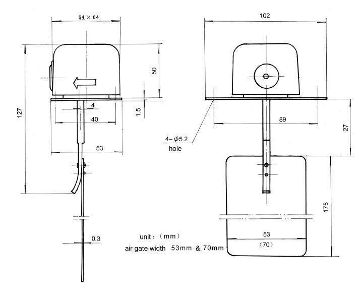 Multiple Pressure Air Flow Sensor Switch HVAC 125/250VAC Easy Connection