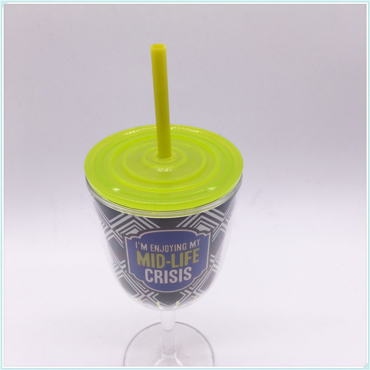 Plastic Thermal Coffee Mugs with Straw (SH-PM36)
