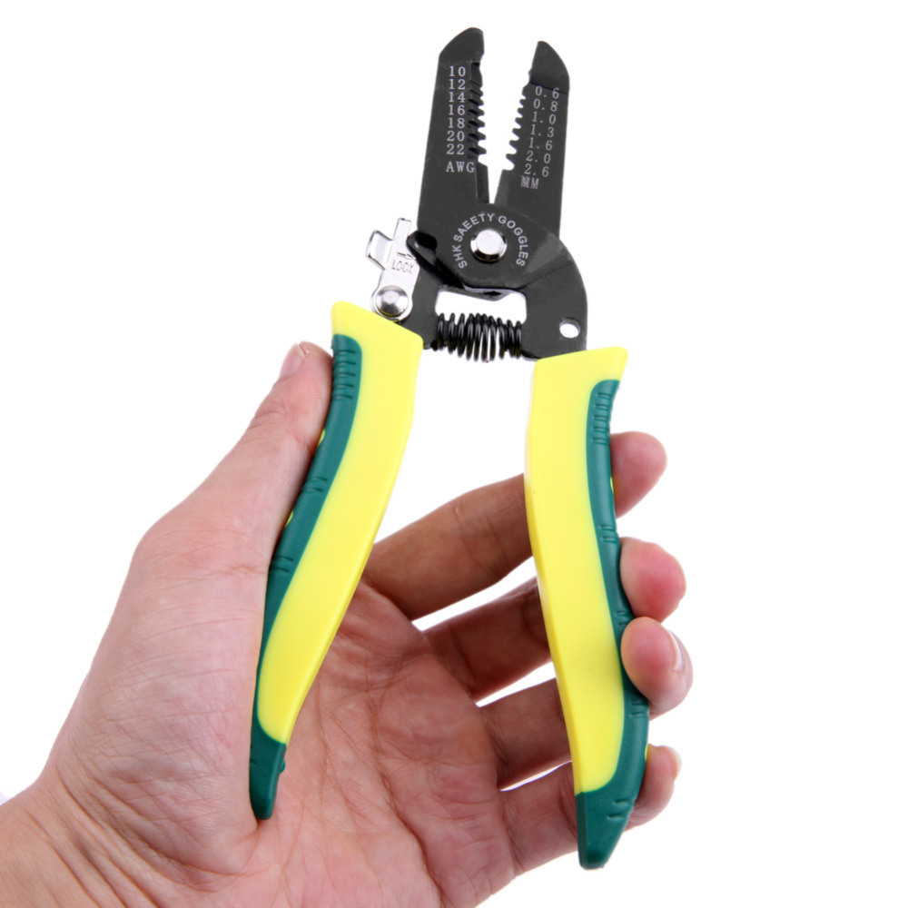 Portable Wire Stripper Pliers Crimper Cable Stripping Crimping Cutter Multi Hand Tool with Manganese Steel for Electrical Th4