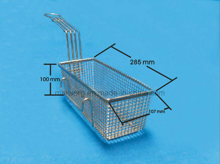 Acero 201304 Cesta para freír profunda Rectángulo de cesta de malla de 11 ''