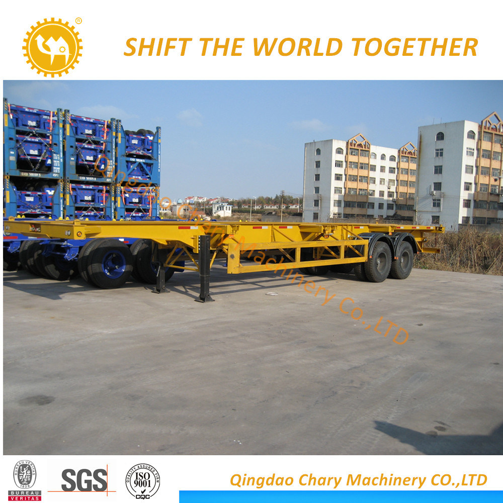 China 2 Axles Container 50 Tons Flatbed Semi-Trailer