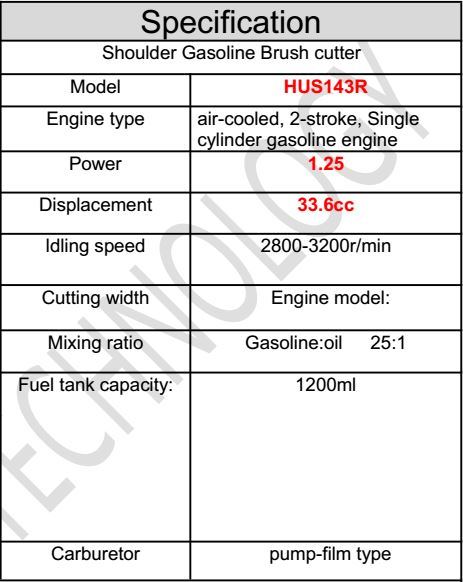 Grass Trimmer /Brushcutter for Garden Machinery Brush Cutter Hus143r