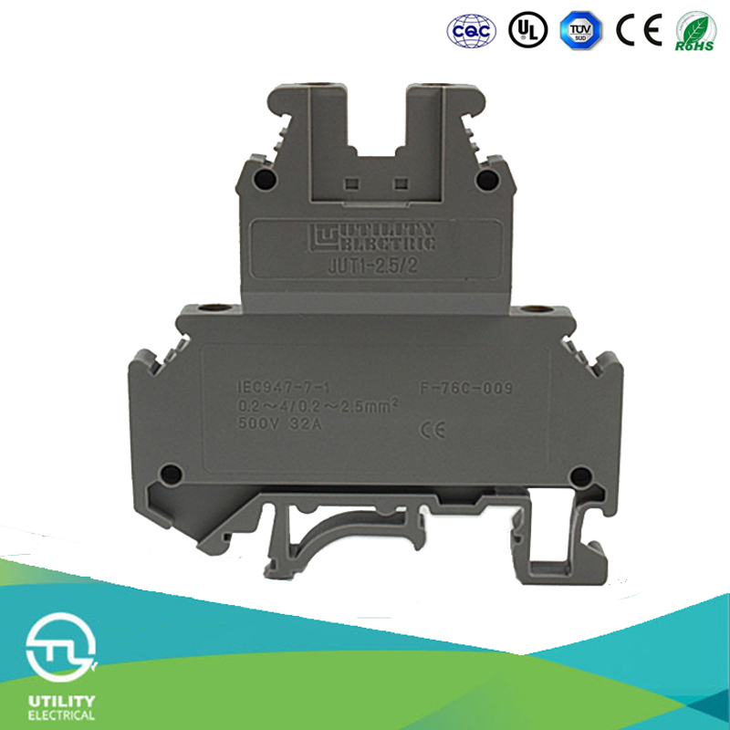 Two Layers Dinrail Terminal Blocks Screw Type From UTL