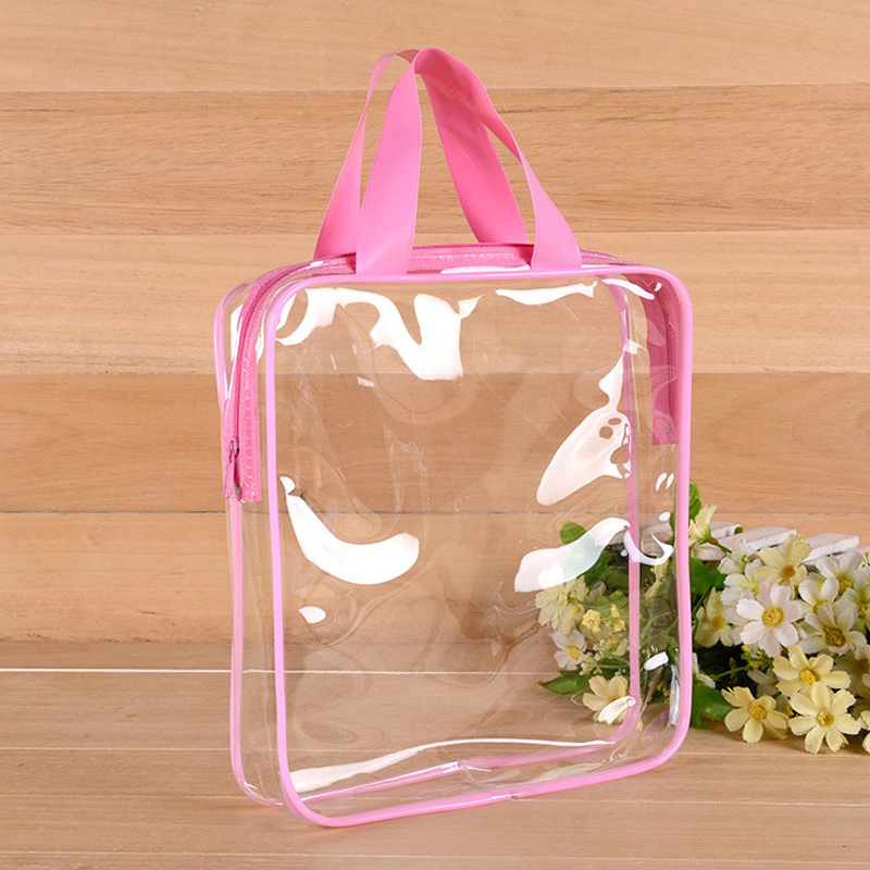 Custom Personalized Portable Colorful Cheap Clear PVC Cosmetic Bag