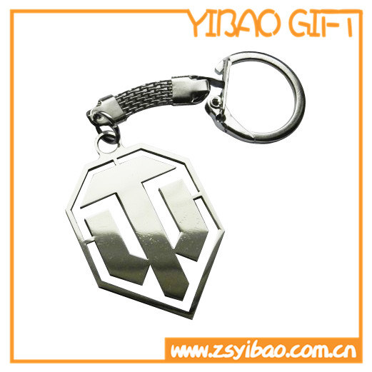 Promotional Handmade Custom Imitation Leather Keychain and Metal Keyring (YB-K-006)