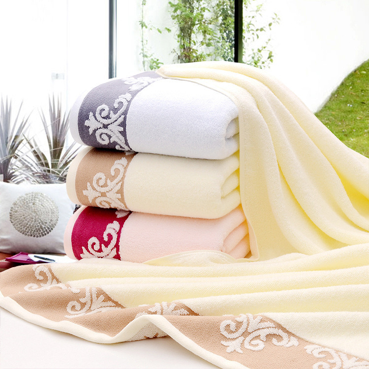 Towels-Bc70140 Cotton Jacquard Borader Bath Towels