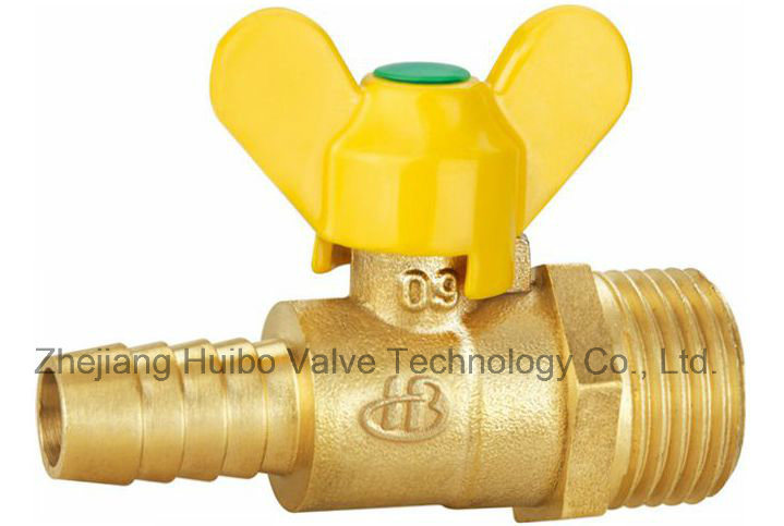 Male Thread Brass Gas Valve 1/2''-3/4'' Inch with Butterfly Handle