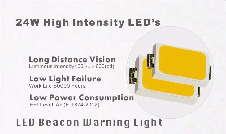 Rotating Beacon Lights Amber Flashing Rotating Warning Light LED Beacon Light Waterproof IP69K