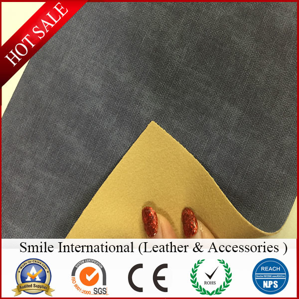 Hot Sell Semi-PU Artificial Leather Can Do for Shoes, Handbag, Sofa