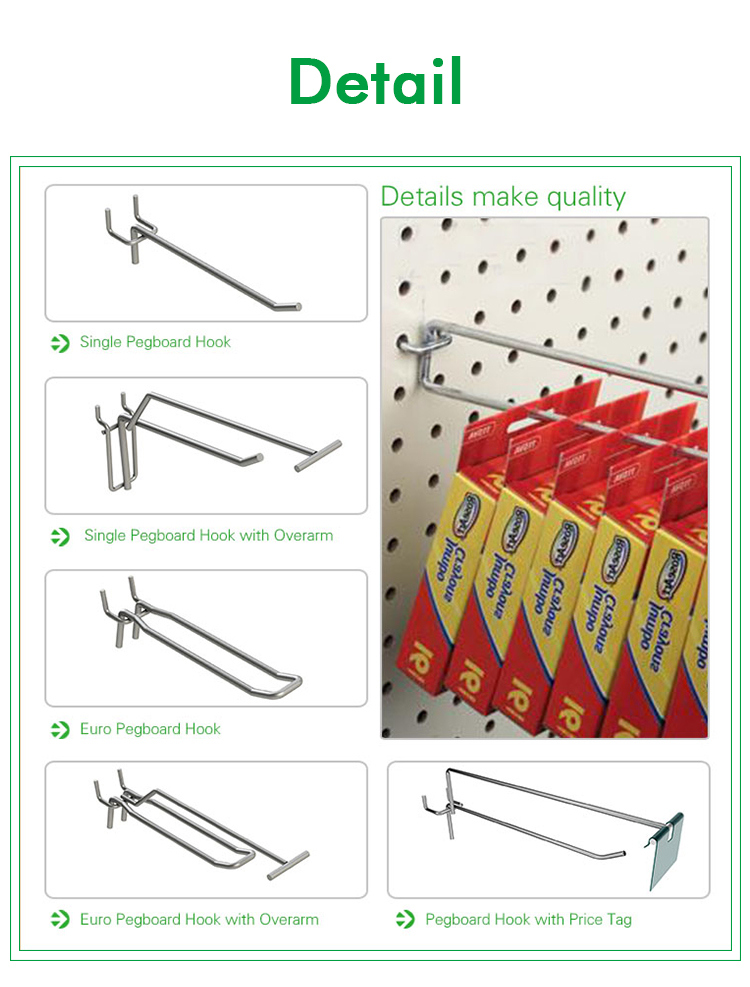 Retail Store Metal Display Hanging Hooks