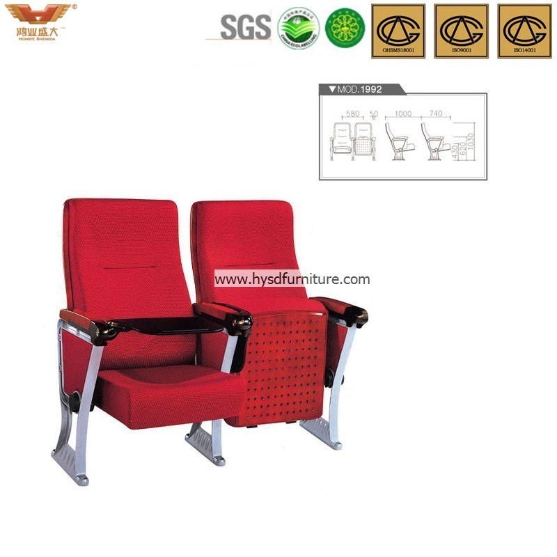 Auditorium School Church Lecture Theater Cinema Hall Chair with Writing Pad (HY-1992)