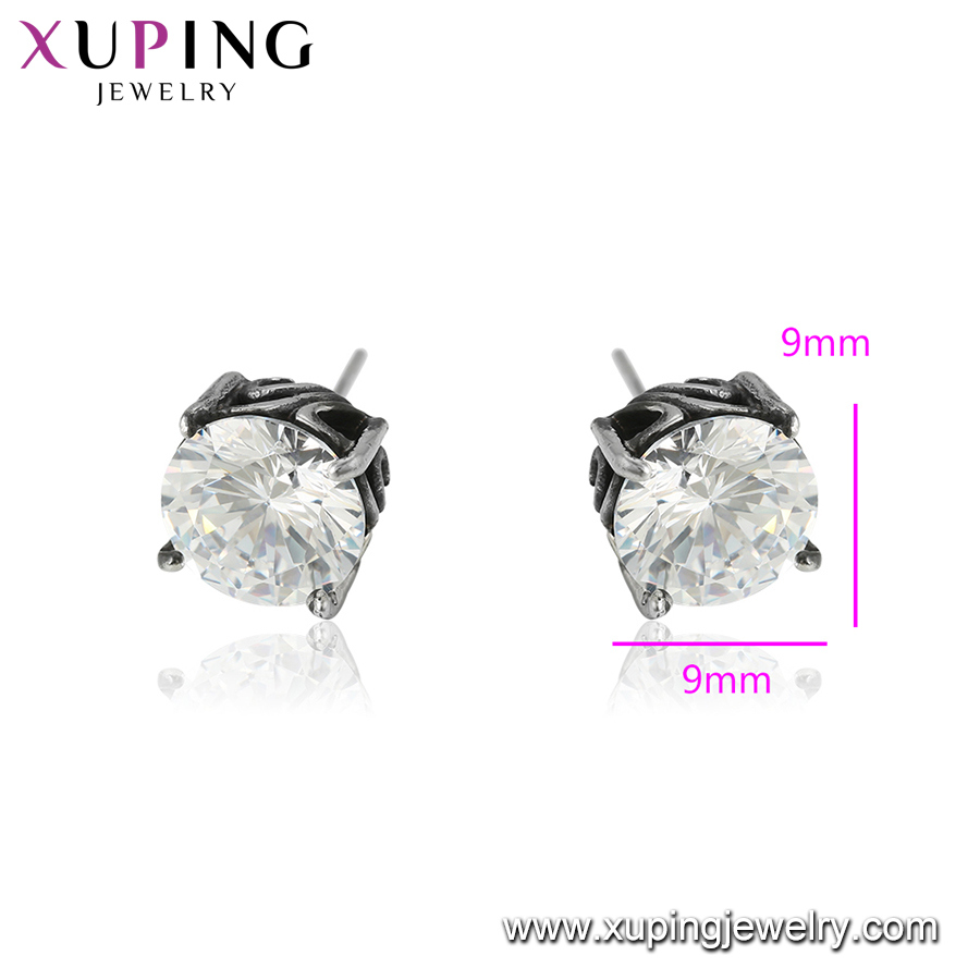 95550 Xuping Hot Sell Women Fashion 18K Gold Stud Earring with Zircon Stone