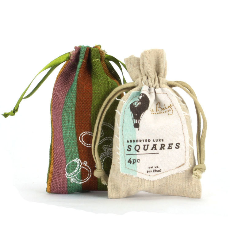 Customized Burlap Shopping Drawstring Pouches Reusable Jute Burlap Bags (CJB1114)