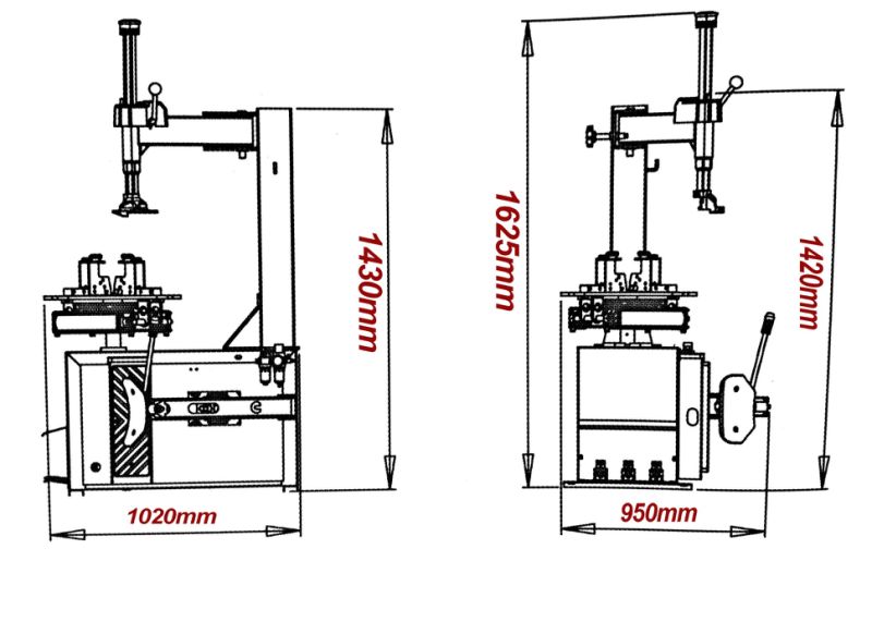 Semi-Automatic Ce Approved Motorcycle Tire Changer