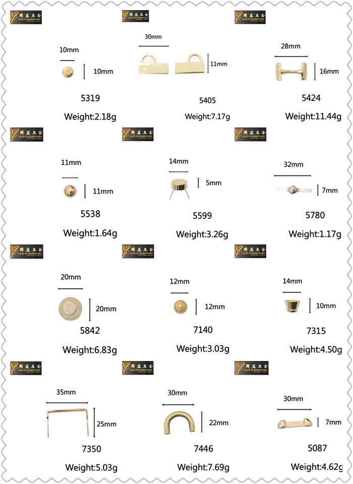 Gold Barbell Shape Accessories (5421)