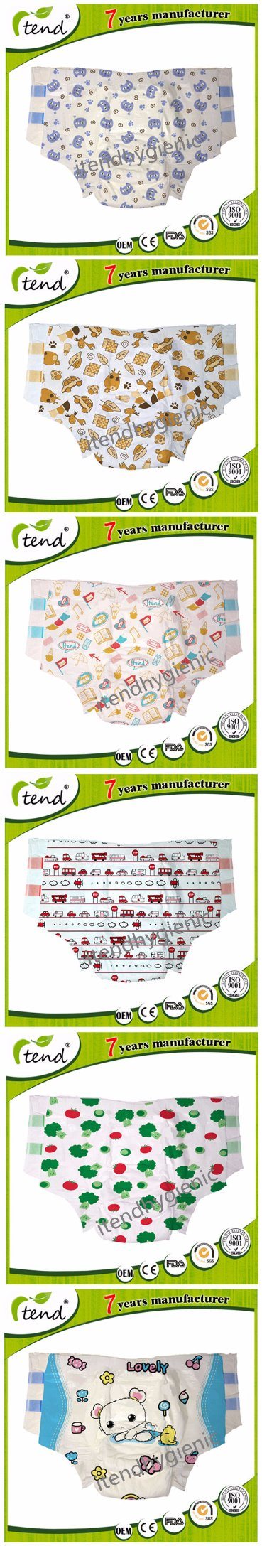 OEM Disposable Super Absorption Baby Print Abdl Adult Diaper for Senior/Elderly/Old People