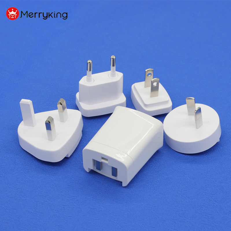 Interchangeable USB Charger Au/EU/UK/Us Universal Plug 5V 2A Dual USB Ports