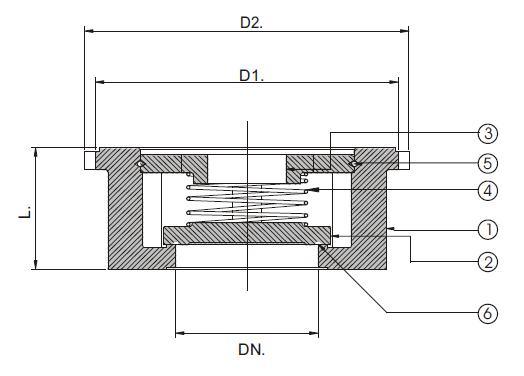 DIN Pn16/25/40 Ss Wafer Type Check Valve