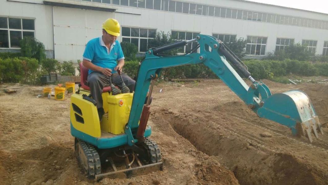 Rubber Track Crawler Excavator Mini Excavator 0.8t, 1.5t Cheap Farm Digging Machine for Sale in Europe