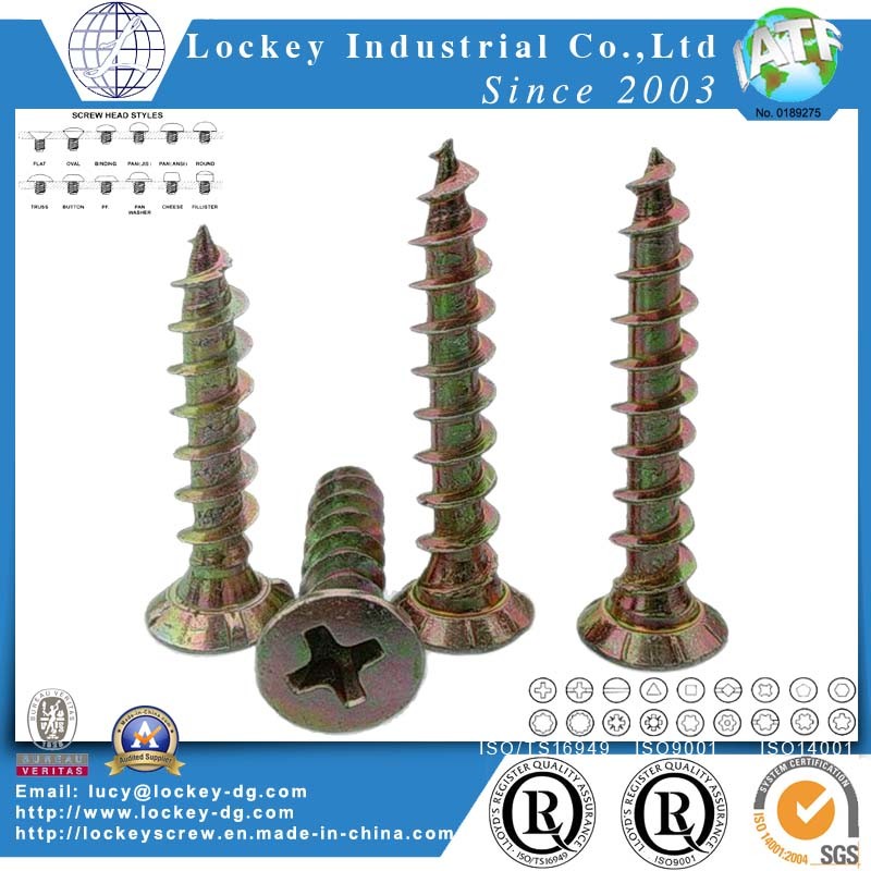 Chipboard Screw with Thread Cutting & Nibs