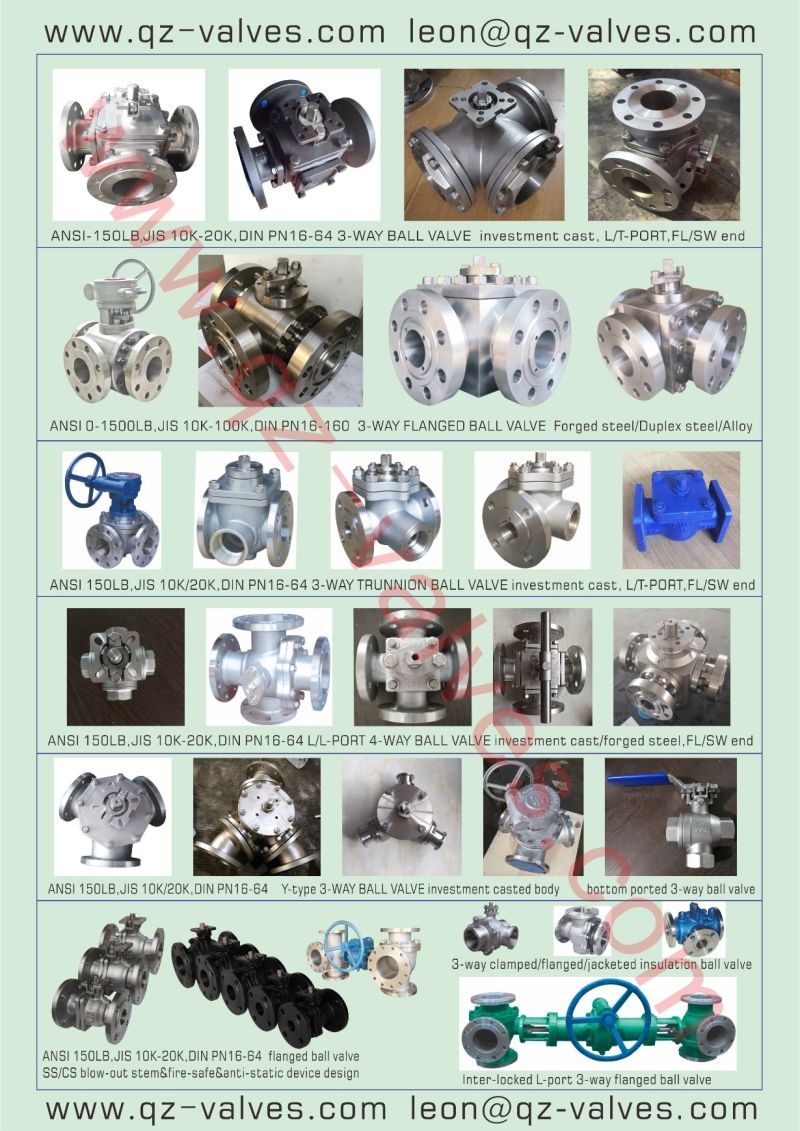 ANSI/API-6D/JIS/DIN Electric Four-Way 4-Way Flanged Ss CS Ball Valve Q946f