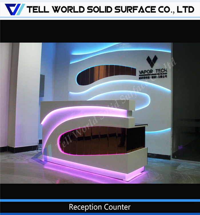 Customized LED Lighted Reception Desk for Hospital/Clinic