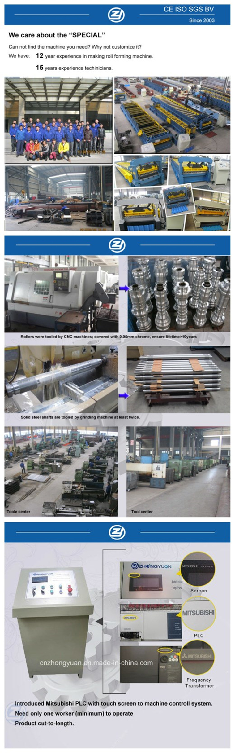 Factory Lifetime Service! Bond Metal Roof Panel Wall Cladding Roll Forming Machine with Hydraulic Cutting