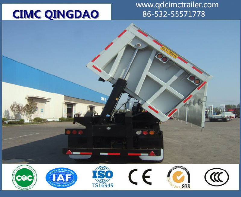 38-60 Cbm Utility Side Tipper Trailer Cargo Side Dump Semi Truck Trailer