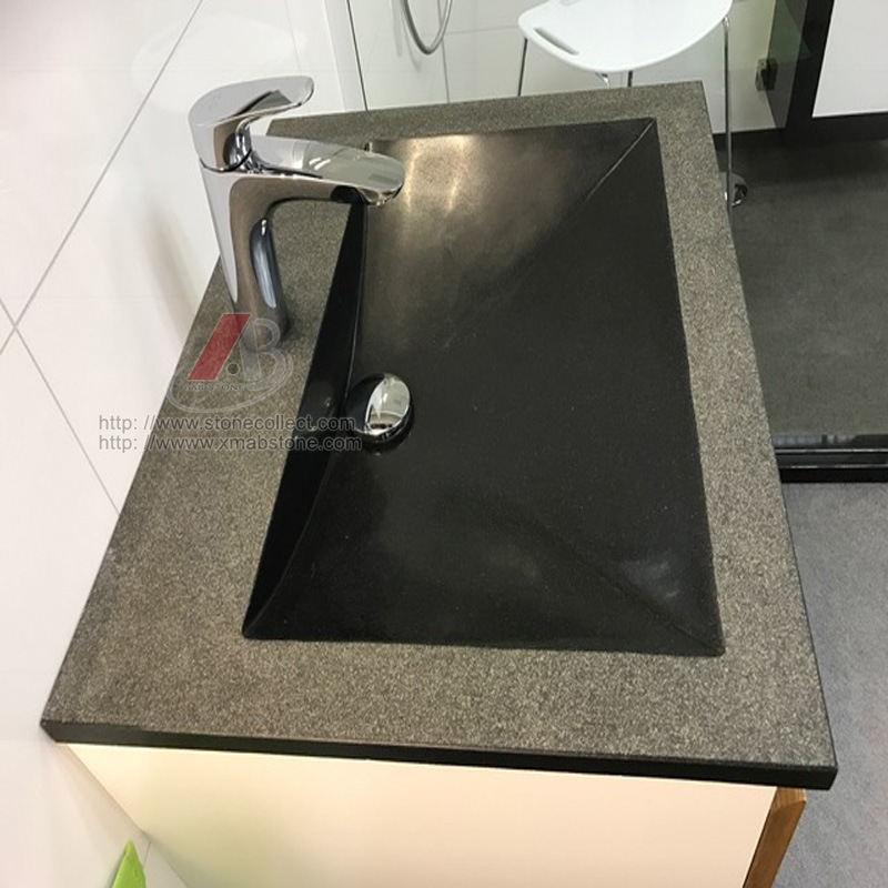 Single or Double Black Granite Basin&Sink for Bathroom or Kitchen